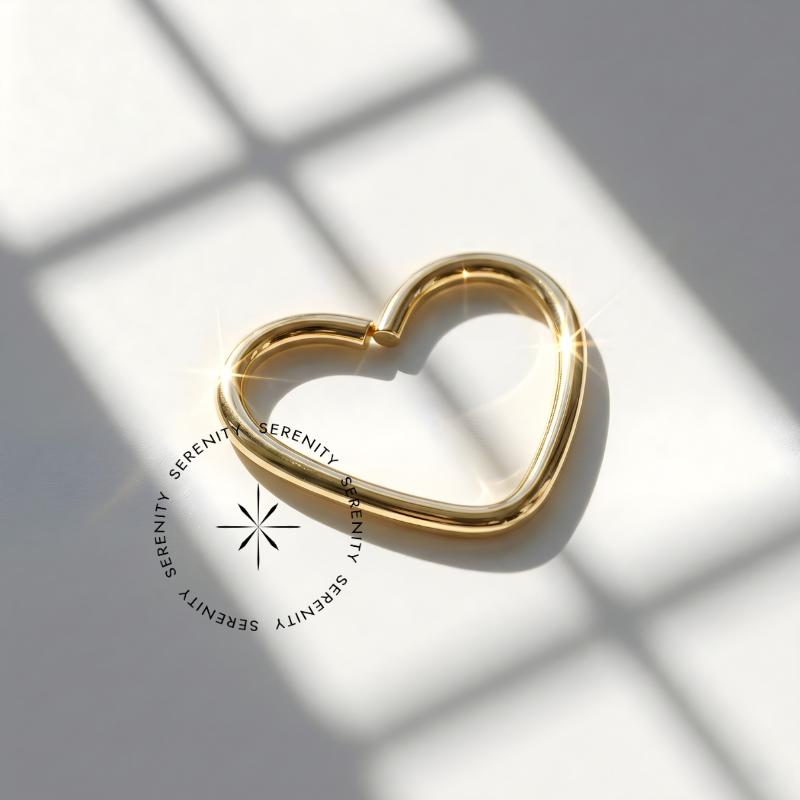 OR20 Coração Daith Liso Ouro 18k