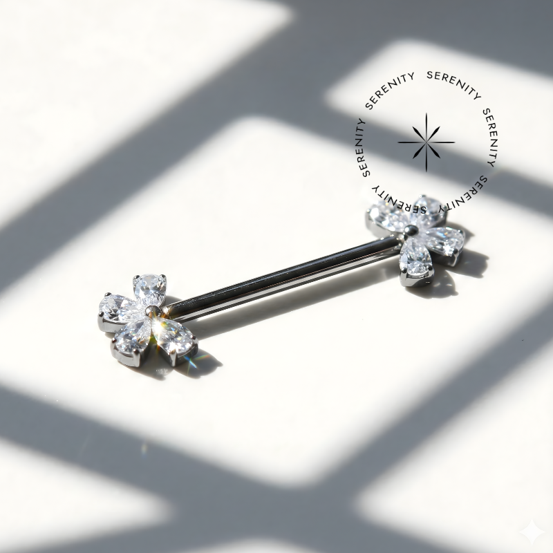 TN1214 Piercing Mamilo Borboleta Push Pin Unilateral Titânio ASTM F136