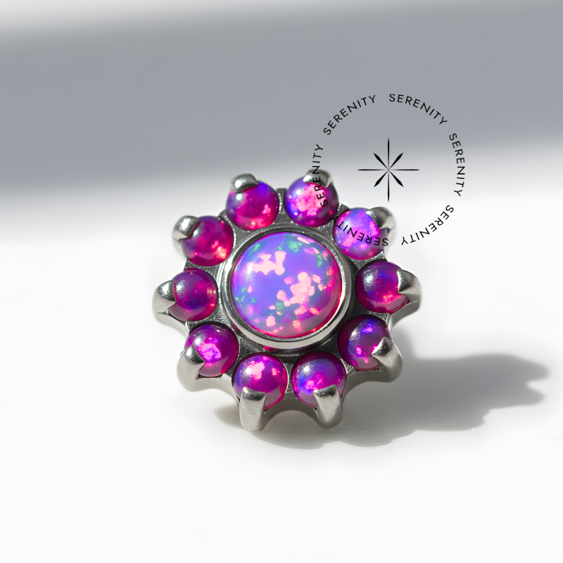 TN1061 Topo Flor Opala Microdermal 1.6mm Titânio ASTM F-136 - Imagem 2