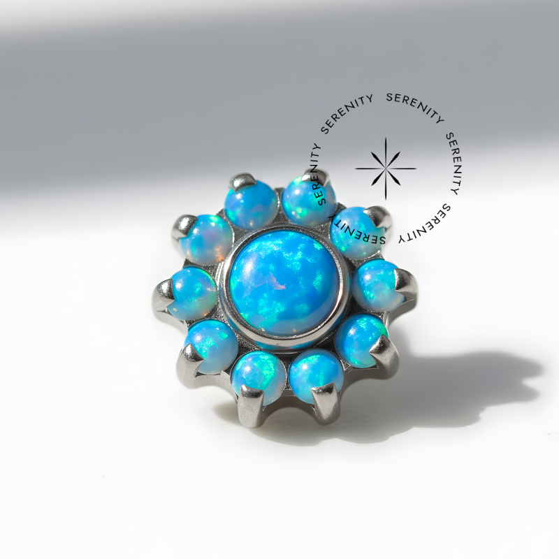 TN1061 Topo Flor Opala Microdermal 1.6mm Titânio ASTM F-136