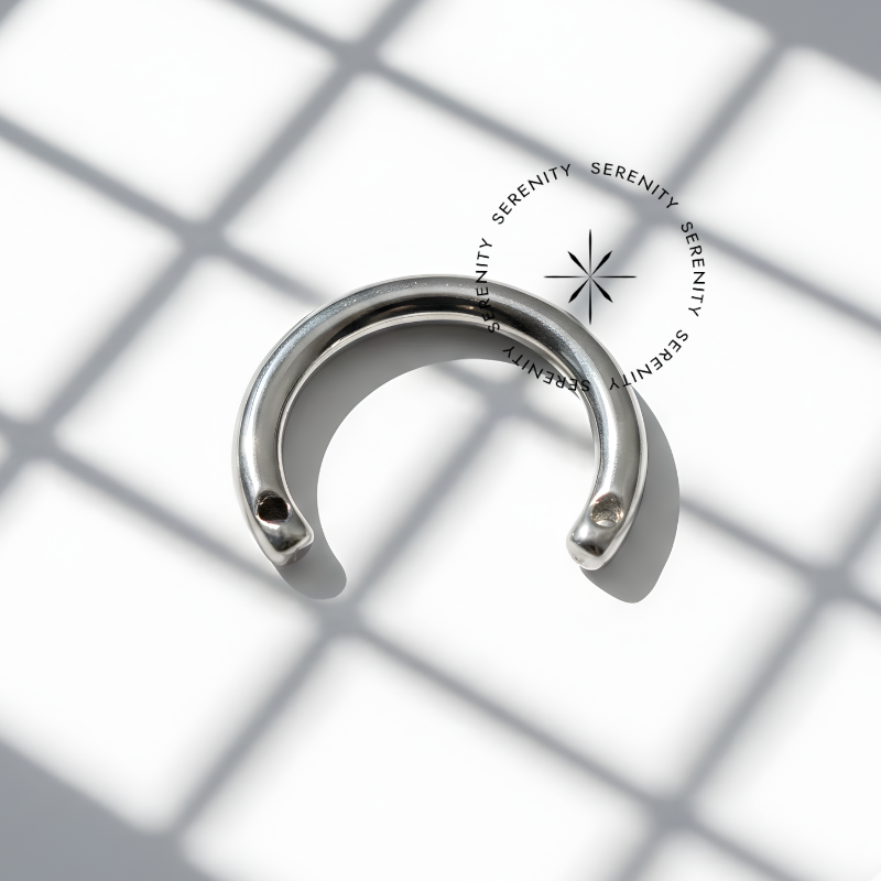 TN1132 Haste Ferradura Rosca Adorno Frontal Titânio ASTM F136