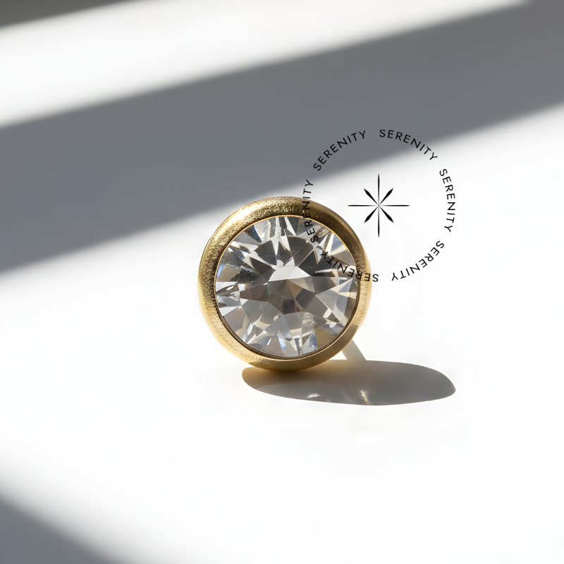 TN840 Topo Cristal Microdermal 1.6mm Titânio PVD Gold