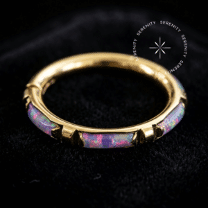 Piercing Argola Cravejada em Titânio