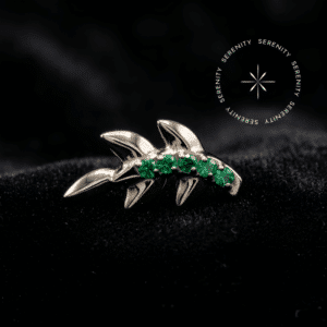 Piercing Topo Galho de Palmeira em Titânio