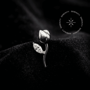 Piercing Topo Botão de Rosa em Titânio
