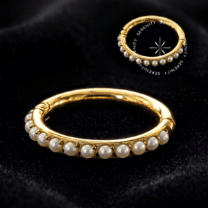Piercing Argola com Pérolas em Titânio