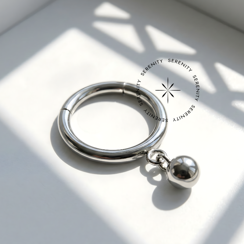 TN833 Argola Pingente Esfera Titânio ASTM F136