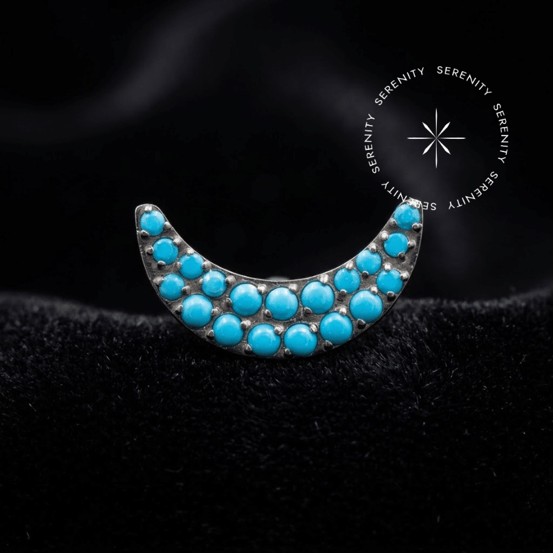 Piercing Topo Lua para Orelha em Titânio