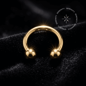Piercing Ferradura em Titânio Dourado