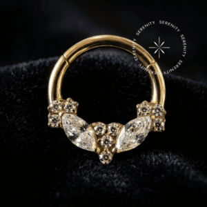 Piercing Argola Cravejada em Titânio