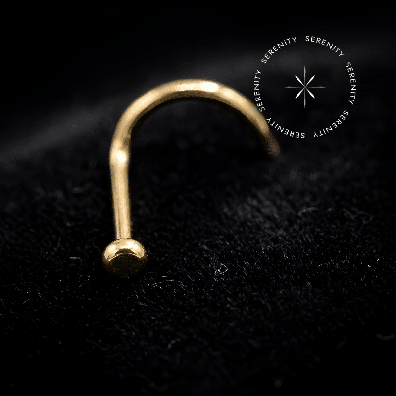 Piercing Nostril de Nariz em Titânio Dourado