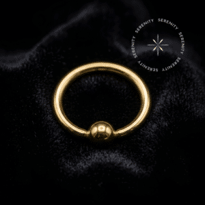 Piercing Argola Captive em Titânio Dourado