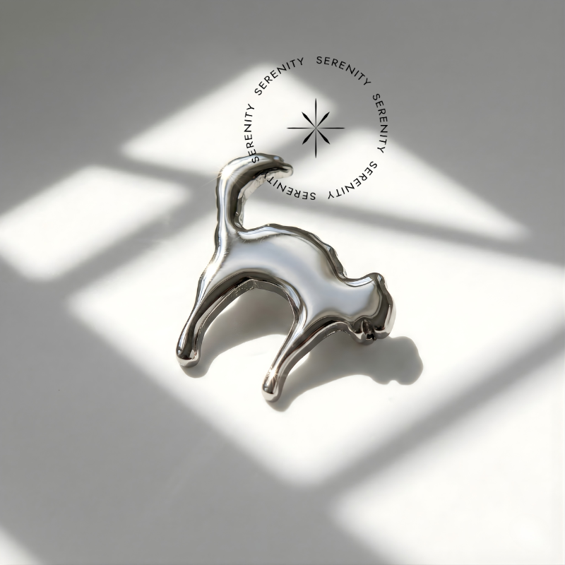 TN798 Piercing Topo Gato Arrepiado Chapa Titânio ASTM F136