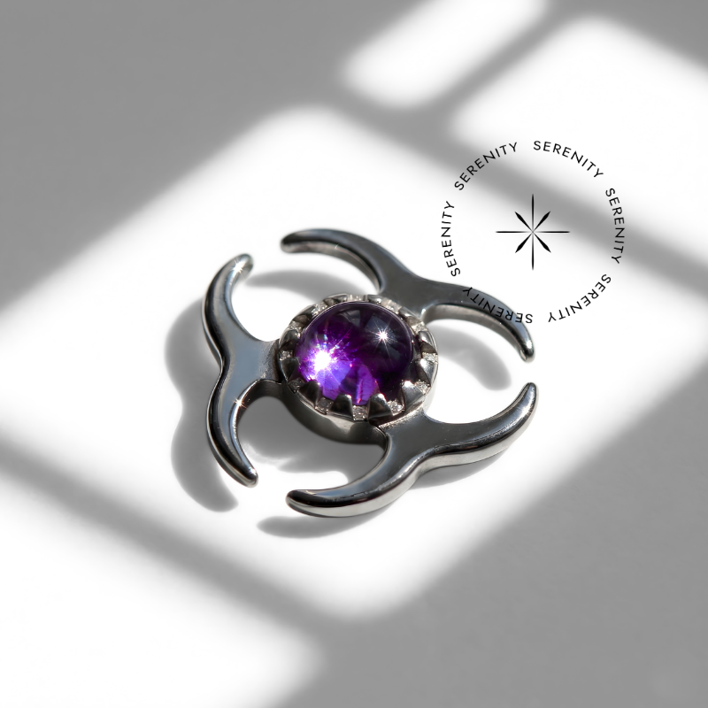 TN1341 Piercing Topo Spinner Titânio ASTM F-136