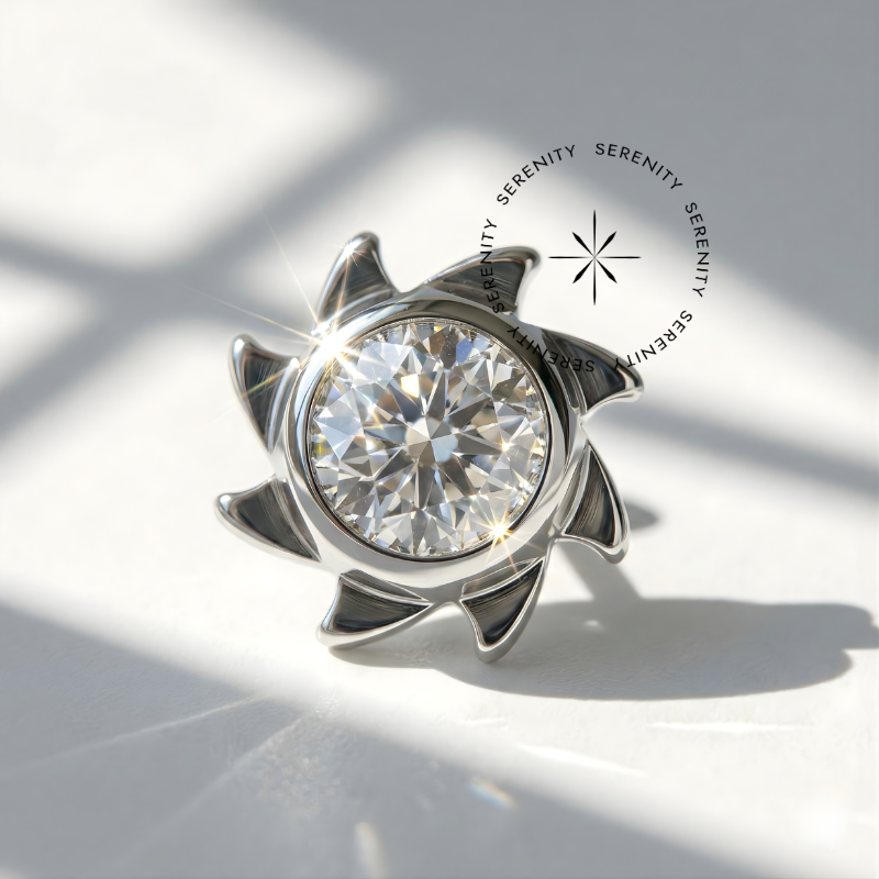 TN826 Piercing Topo Sol Zircônia 3mm Titânio ASTM F136