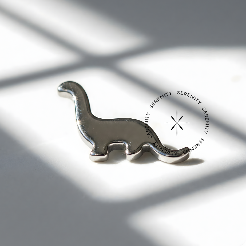 TN941 Piercing Topo Dinossauro Chapa Titânio ASTM F136