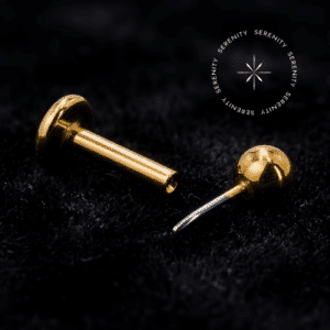 Piercing Labret com Esfera em Titânio