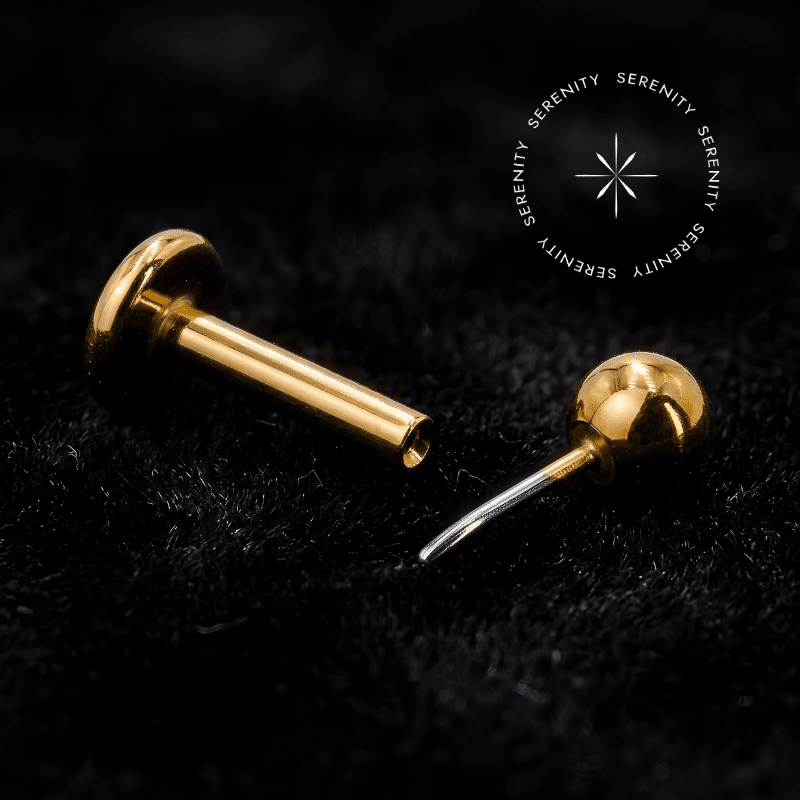 Piercing Labret com Esfera em Titânio