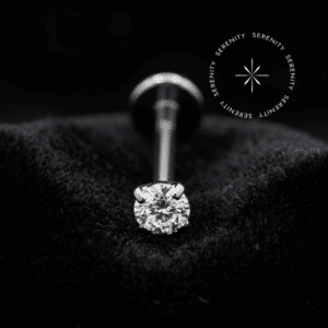 Piercing Topo Cravejado em Titânio