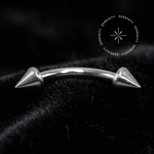 Piercing Microbell Curvo Spike em Titânio