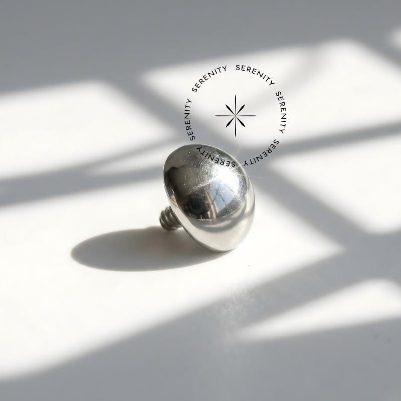 TN574 Piercing Topo Meia Esfera Titânio ASTM F136