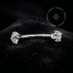 Piercing Microbell Curvo em Titânio