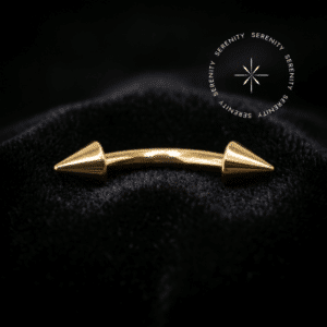 Piercing Microbell Curvo Spike em Titânio