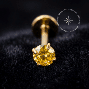 Piercing Topo Cravejado em Titânio