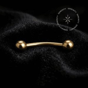 Piercing Microbell Curvo em Titânio