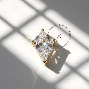 TN927 Piercing Topo Losango Zircônia Titânio e Ouro 18k