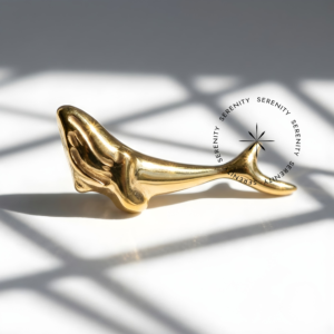 Piercing Topo Baleia Titânio e Ouro18k