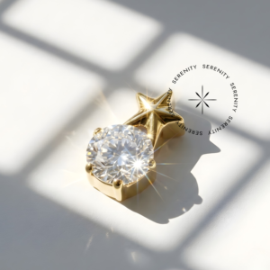 TN985 Piercing Topo Micro Estrela e CZ Titânio e Ouro 18k