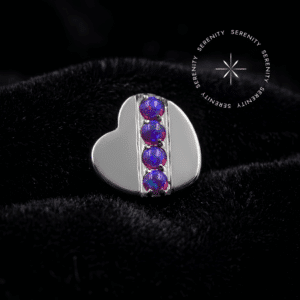 Piercing Topo Coração em Titânio