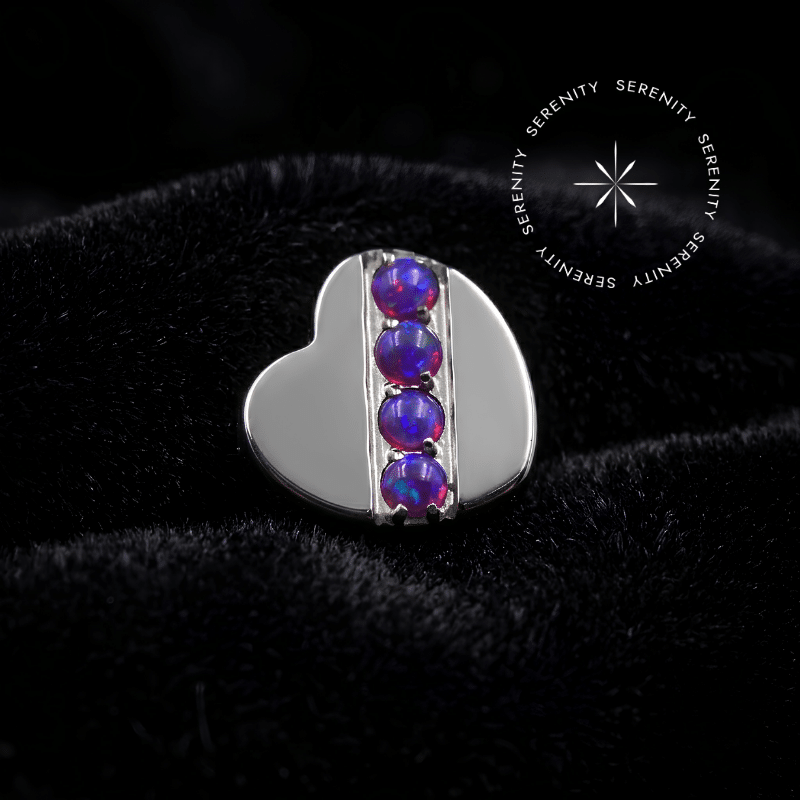 Piercing Topo Coração em Titânio