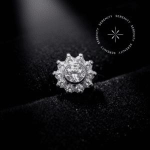 Piercing Topo Flor em Titânio