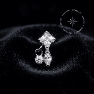 Piercing Topo com Pingente em Titânio