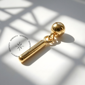 Piercing Topo Esfera com Pingente Titânio e Ouro 18k