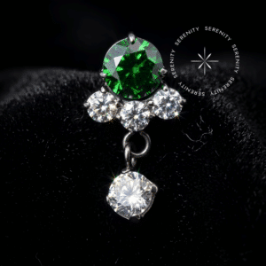 Piercing Topo com Pingente em Titânio