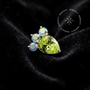 Piercing Topo Gota para Orelha em Titânio