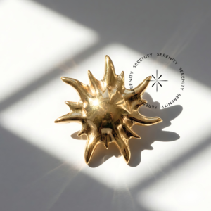 Piercing Topo Sol Liso Titânio e Ouro 18k