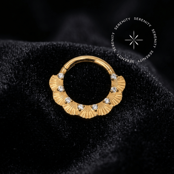Argola Clicker Titânio Dourado