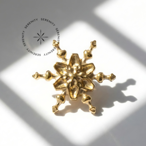 Piercing Topo Floco de Neve Titânio e Ouro 18k