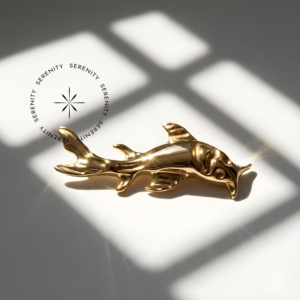 Piercing Topo Carpa (Koi) Titânio e Ouro 18k