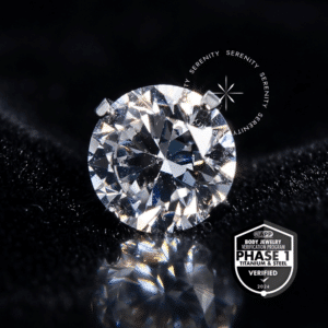 Piercing Ponto de Luz Titânio TT16 cravação Pronset perfil baixo Zircônia Premium e selo Titânio Mill.