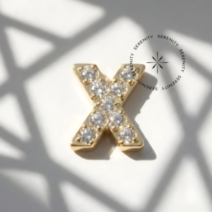 Piercing Topo X Cravejado Zircônias Titânio e Ouro 18k