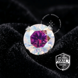 Piercing Ponto de Luz Titânio TT25 cravação perfil baixo Zircônia Premium Boreal e selo Titânio Mill APP.