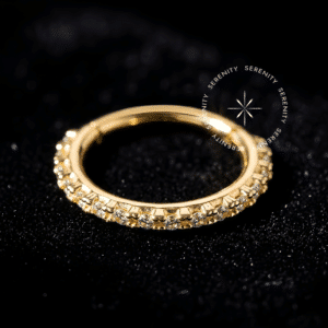 Piercing Argola Ouro Cravejada com Zircônia Premium Ouro 18K Maciço OR63