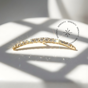 Piercing Topo Arco Cravejado Zircônias Titânio e Ouro 18k