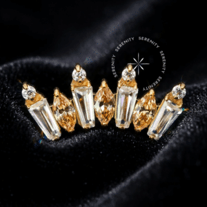 Topo Cluster Champanhe em Titânio Revestido de Ouro 18k para Atualização de Setup de Flat e Conch.