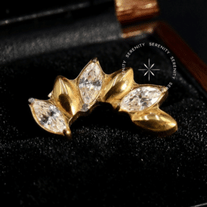 opo Cluster Navetes em Titânio Revestido de Ouro 18k para Atualização de Setup de Conch e Flat.